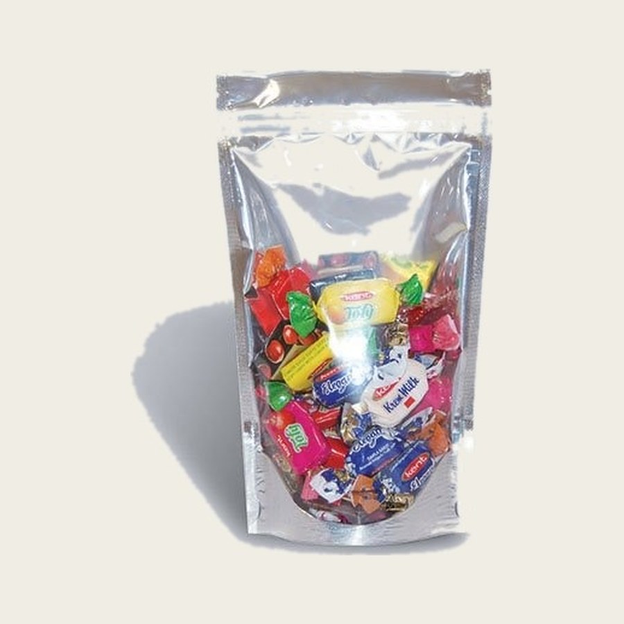 Metallisoitu doypack-pystypussi.